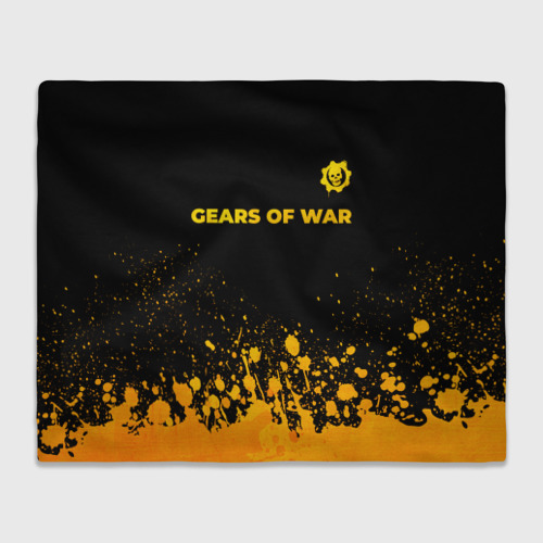 Плед 3D Gears of War - gold gradient: символ сверху, цвет 3D (велсофт)