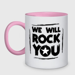 Кружка двухцветная We rock you