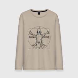 Мужской лонгслив хлопок Vitruvian Bender