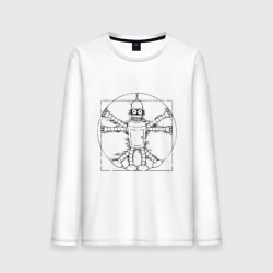 Мужской лонгслив хлопок Vitruvian Bender