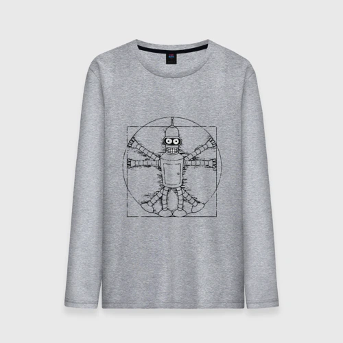 Мужской лонгслив хлопок Vitruvian Bender