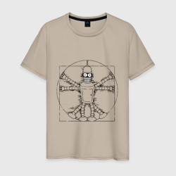 Мужская футболка хлопок Vitruvian Bender