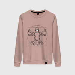 Женский свитшот хлопок Vitruvian Bender