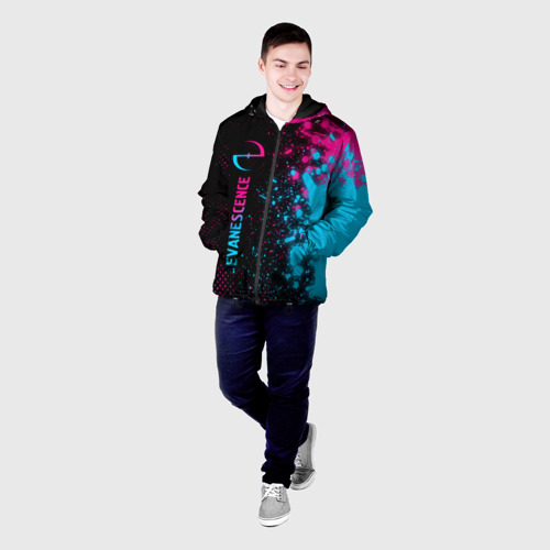 Мужская куртка 3D Evanescence - neon gradient: по-вертикали, цвет 3D печать - фото 3