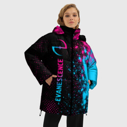 Женская зимняя куртка Oversize Evanescence - neon gradient: по-вертикали - фото 2