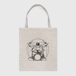 Шоппер BioNature Vitruvian drummer