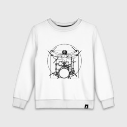 Детский свитшот хлопок Vitruvian drummer