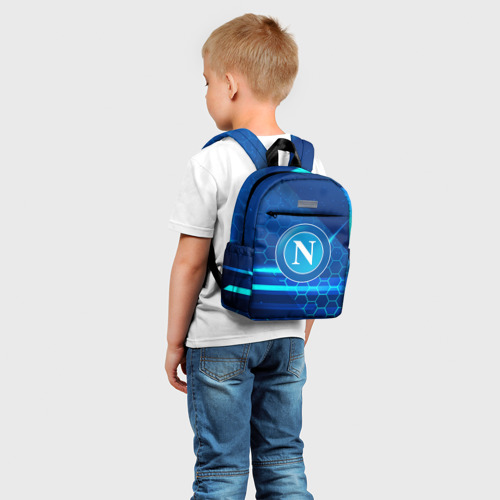 Детский рюкзак 3D с принтом Napoli Абстракция, фото на моделе #1