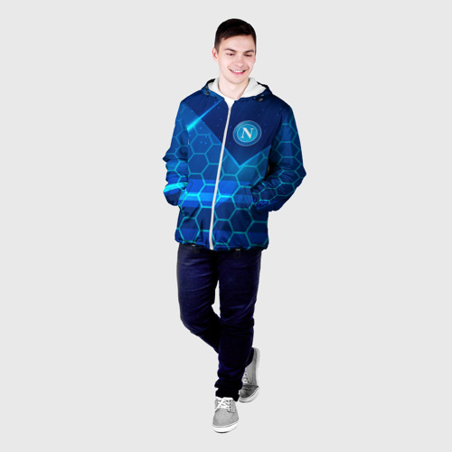 Мужская куртка 3D Napoli Соты абстракция, цвет 3D печать - фото 3