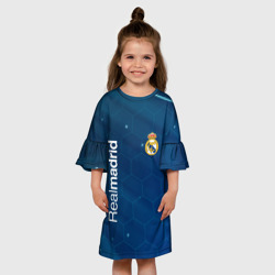 Детское платье 3D Real Madrid голубая абстракция - фото 2