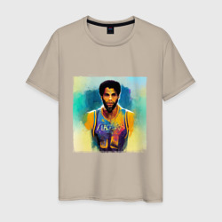 Акварельная иллюстрация с Карим Абдул-Джаббар – Мужская футболка хлопок с принтом купить со скидкой в -20%