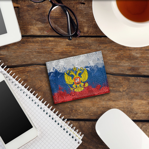 Обложка для студенческого билета Герб России и триколор - рисунок, цвет красный - фото 3