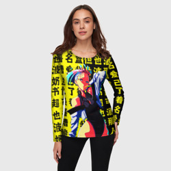 Женский лонгслив 3D Люси из аниме Cyberpunk Edgerunners - фото 2