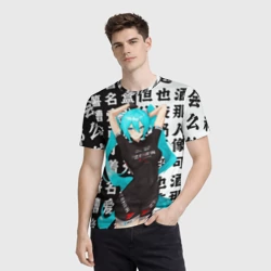 Мужская футболка 3D Хацуне Мику в спортивном костюме - фото 2
