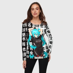 Женский лонгслив 3D Хацуне Мику в спортивном костюме - фото 2