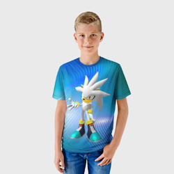 Детская футболка 3D Соник серебряный - фото 2