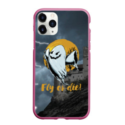 Чехол для iPhone 11 Pro матовый Fly or die - castle