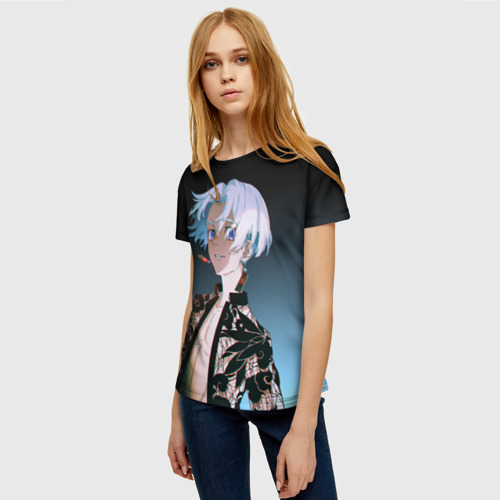 Женская футболка 3D с принтом Взгляд Изана, фото на моделе #1