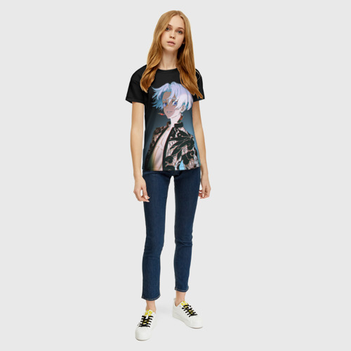 Женская футболка 3D с принтом Взгляд Изана, вид сбоку #3