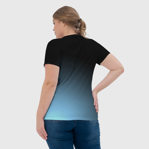 Женская футболка 3D с принтом Взгляд Изана, вид сзади #2