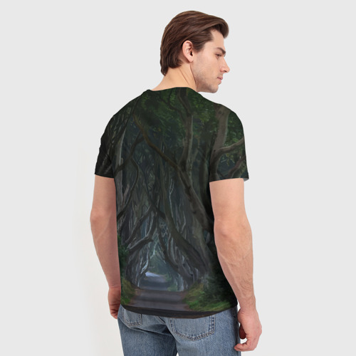 Мужская футболка 3D Ворон, сидящий на тыкве - Halloween, цвет 3D печать - фото 4