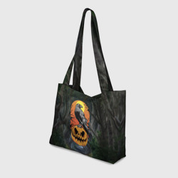 Пляжная сумка 3D Ворон, сидящий на тыкве - Halloween - фото 2