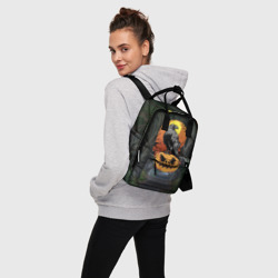 Женский рюкзак 3D Ворон, сидящий на тыкве - Halloween - фото 2