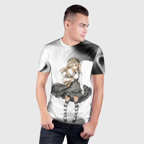 Мужская футболка 3D Slim Арису Симада арт, цвет 3D печать - фото 3