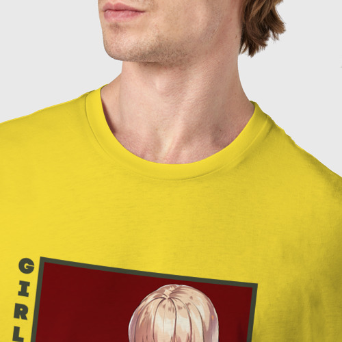 Мужская футболка хлопок Катюша арт, цвет желтый - фото 6