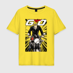 Мужская футболка хлопок Oversize GTO - Onizuka biker