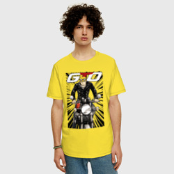 Мужская футболка хлопок Oversize GTO - Onizuka biker - фото 2