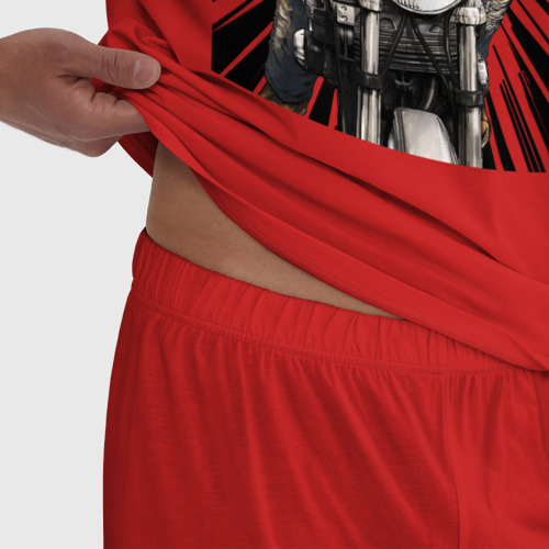 Мужская пижама хлопок GTO - Onizuka biker, цвет красный - фото 6