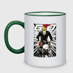 Кружка двухцветная GTO - Onizuka biker