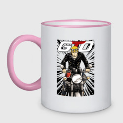 Кружка двухцветная GTO - Onizuka biker