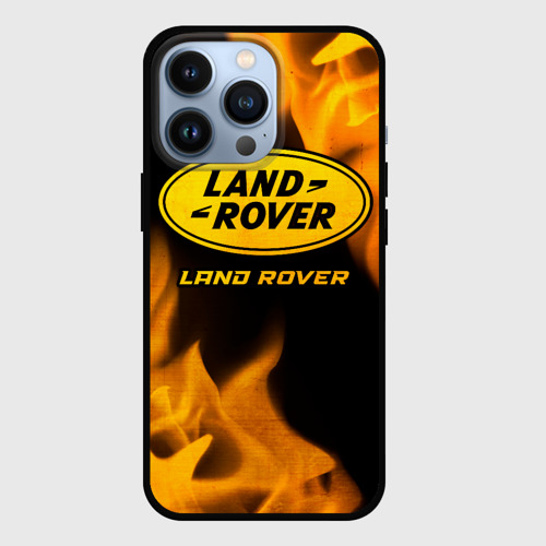 Чехол для iPhone 13 Pro Land Rover - gold gradient