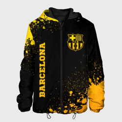 Мужская куртка 3D Barcelona - gold gradient: надпись, символ