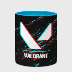 Кружка с полной запечаткой Valorant в стиле glitch и баги графики на темном фоне - фото 2