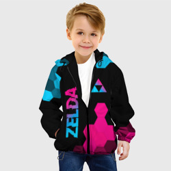 Детская куртка 3D Zelda - neon gradient: надпись, символ - фото 2
