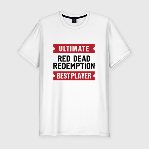 Мужская футболка хлопок Slim с принтом Red Dead Redemption: Ultimate Best Player, вид спереди #2