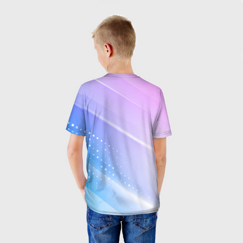 Детская футболка 3D Абстракция с неоном, цвет 3D печать - фото 4