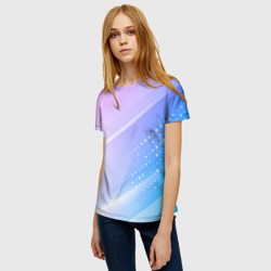 Женская футболка 3D Абстракция с неоном - фото 2