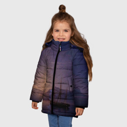 Зимняя куртка для девочек 3D Парусник у берегов Крыма в лунную ночь Айвазовский - фото 2