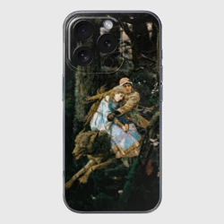 Чехол для iPhone 16 Pro силиконовый с защитой камеры Васнецов Иван царевич на Сером Волке