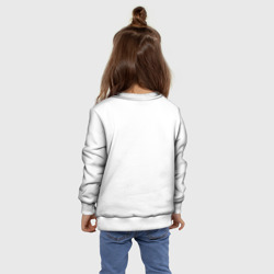 Свитшот с принтом Stray Kids white background для ребенка, вид на модели сзади №4. Цвет основы: белый