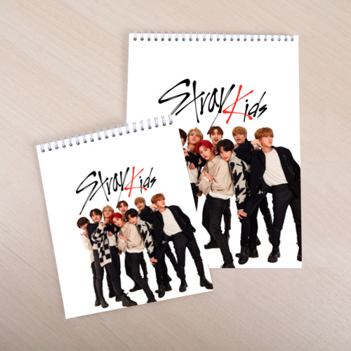 Скетчбук Stray Kids white background, цвет белый - фото 4