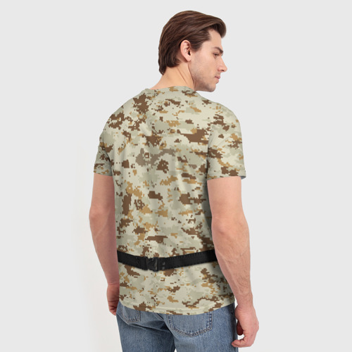Мужская футболка 3D Пистолет Стечкина и камуфляж, цвет 3D печать - фото 4
