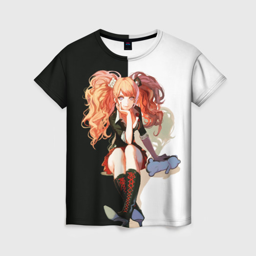 Женская футболка 3D с принтом Джунко Эношима - Danganronpa, вид спереди #2