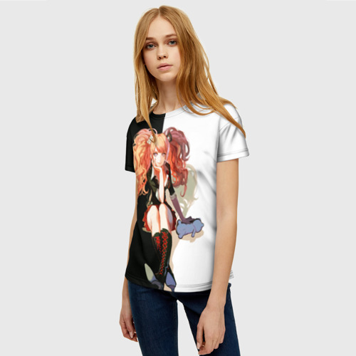 Женская футболка 3D с принтом Джунко Эношима - Danganronpa, фото на моделе #1