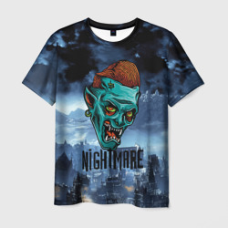 Мужская футболка 3D Ночной кошмар - Horror face