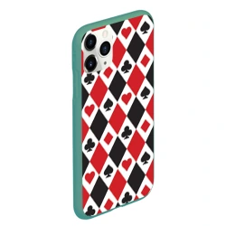Чехол для iPhone 11 Pro Max матовый Фон из карточных мастей - фото 2